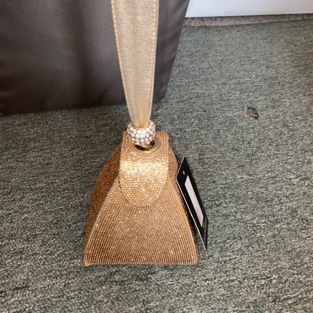 Gold Pyramid Mini Bag.